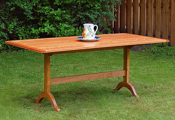 Shaker Style Cherry Dining Table–Full View