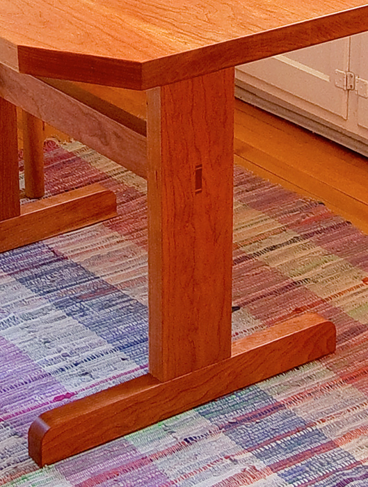 Solid Cherry Kitchen Table–Close up